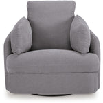 Ashley Furniture - Nexseat Swivel Recliner - Gray Next-Gen Nuvella - Recliners - Additional View 4