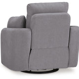 Ashley Furniture - Nexseat Swivel Recliner - Gray Next-Gen Nuvella - Recliners - Additional View 6