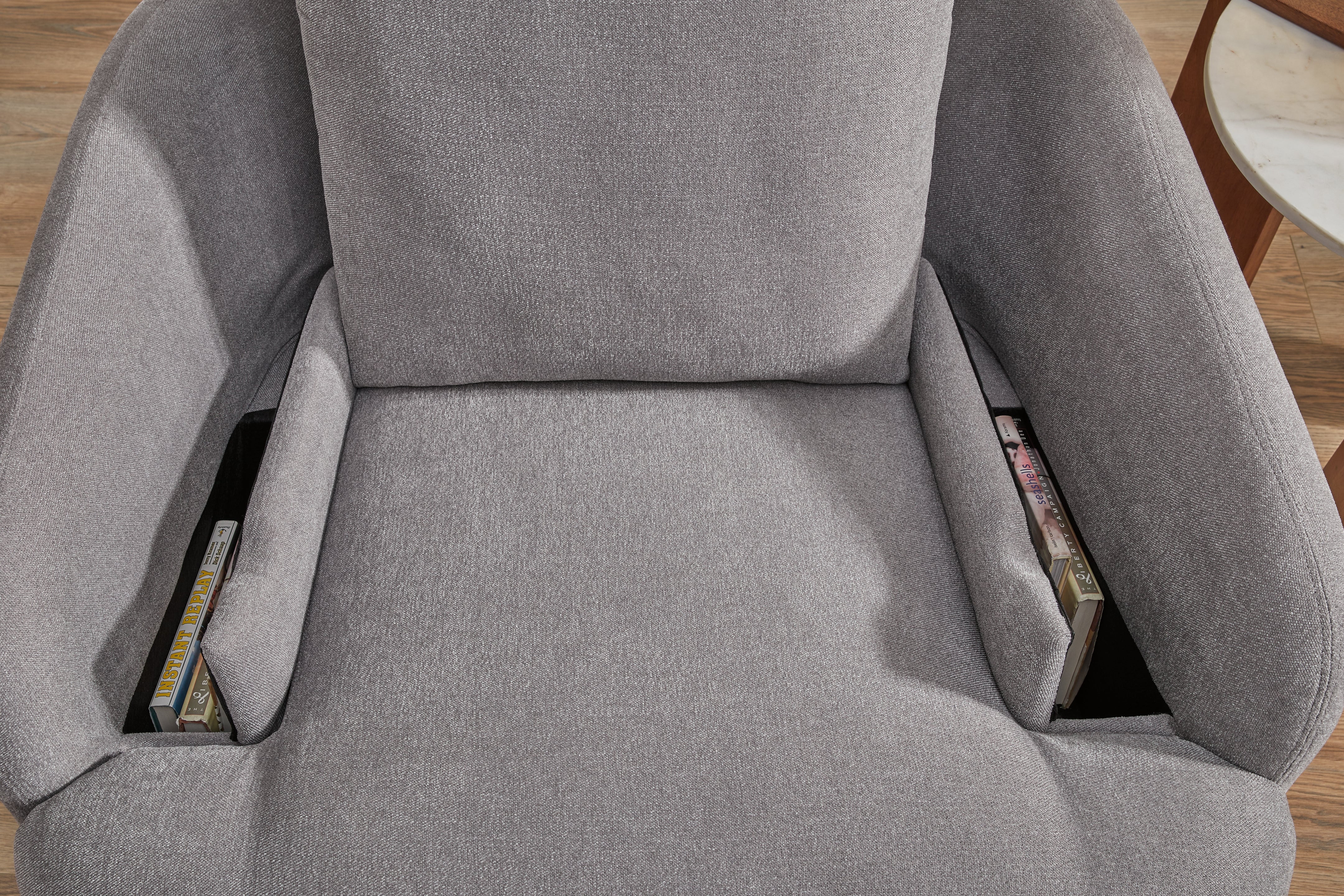 Ashley Furniture - Nexseat Swivel Recliner - Gray Next-Gen Nuvella - Recliners - Additional View 8