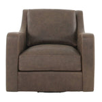 BONAVENTURA WALNUT LEATHER SWIVEL CHAIR