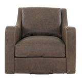 BONAVENTURA WALNUT LEATHER SWIVEL CHAIR