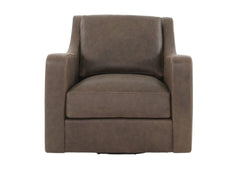 BONAVENTURA WALNUT LEATHER SWIVEL CHAIR