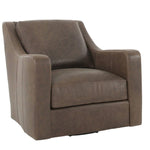 BONAVENTURA WALNUT LEATHER SWIVEL CHAIR - Additional View 1