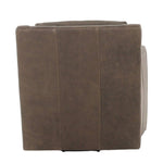 BONAVENTURA WALNUT LEATHER SWIVEL CHAIR - Additional View 3