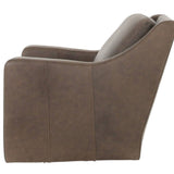 BONAVENTURA WALNUT LEATHER SWIVEL CHAIR - Additional View 4