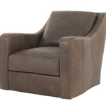 BONAVENTURA WALNUT LEATHER SWIVEL CHAIR - Additional View 5