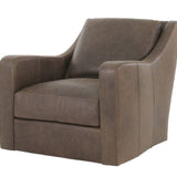 BONAVENTURA WALNUT LEATHER SWIVEL CHAIR - Additional View 5