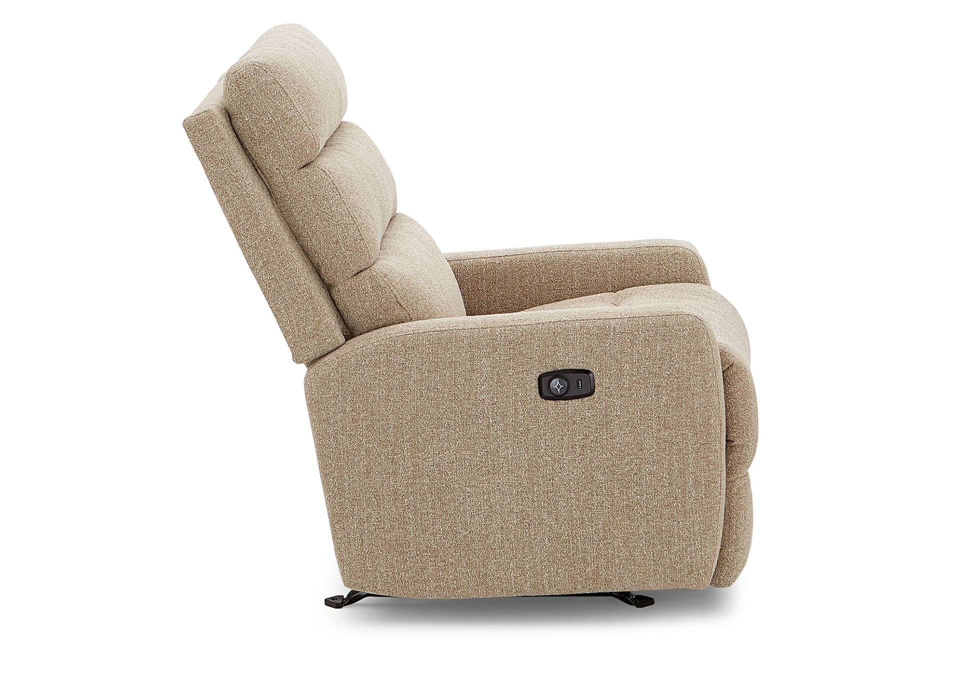 KRISTISHA STONE POWER SWIVEL RECLINER - Additional View 3