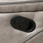 Steve Silver Furniture - TYSON RECLINING SOFA WITH DROP DOWN CONSOLE - Dark Gray Faux Leather - Sofas - Additional View 3