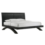 Elements International - Allan King Bed - Black - Wood - Beds
