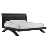Elements International - Allan King Bed - Black - Wood - Beds