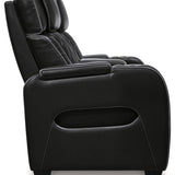 Ashley Furniture - Boyington Power Console Loveseat With Massage, Heat, And Led Lighting - Black - Leather Match - Loveseats - Additional View 5