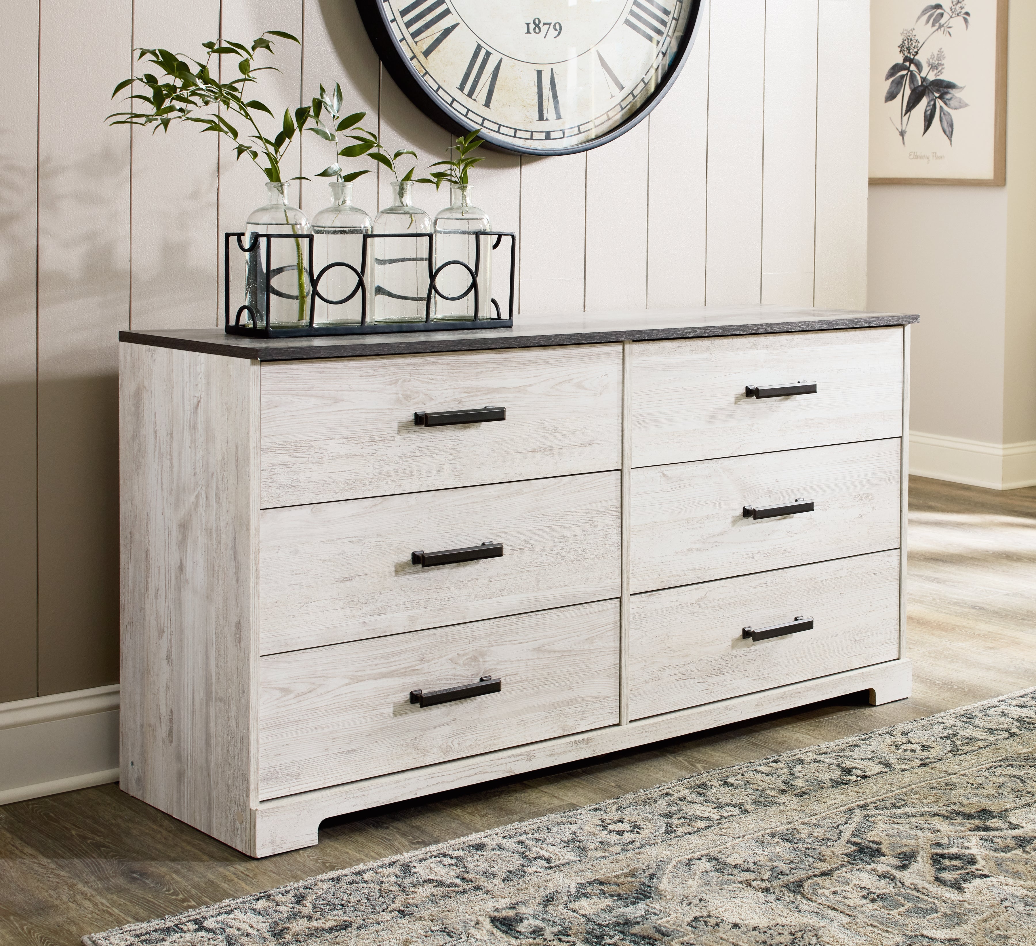 Ashley Furniture - SHAWBURN DRESSER - Light Brown Wood - Dresser & Mirror - Additional View 1