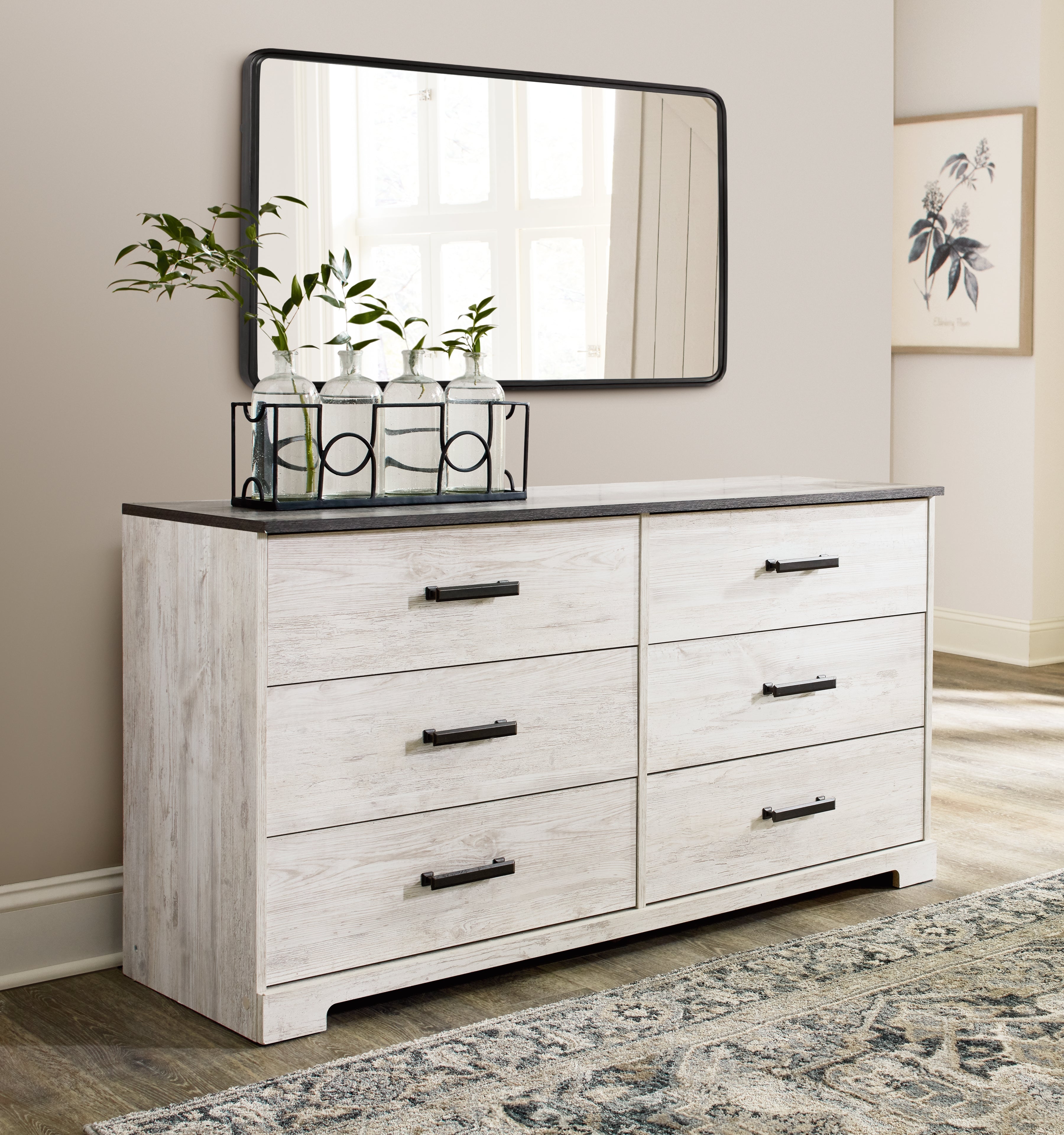 Ashley Furniture - SHAWBURN DRESSER - Light Brown Wood - Dresser & Mirror - Additional View 5