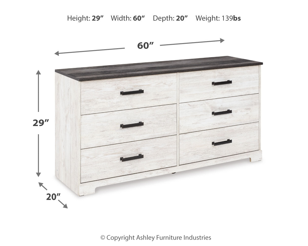 Ashley Furniture - SHAWBURN DRESSER - Light Brown Wood - Dresser & Mirror - Additional View 6