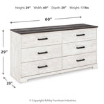 Ashley Furniture - SHAWBURN DRESSER - Light Brown Wood - Dresser & Mirror - Additional View 6