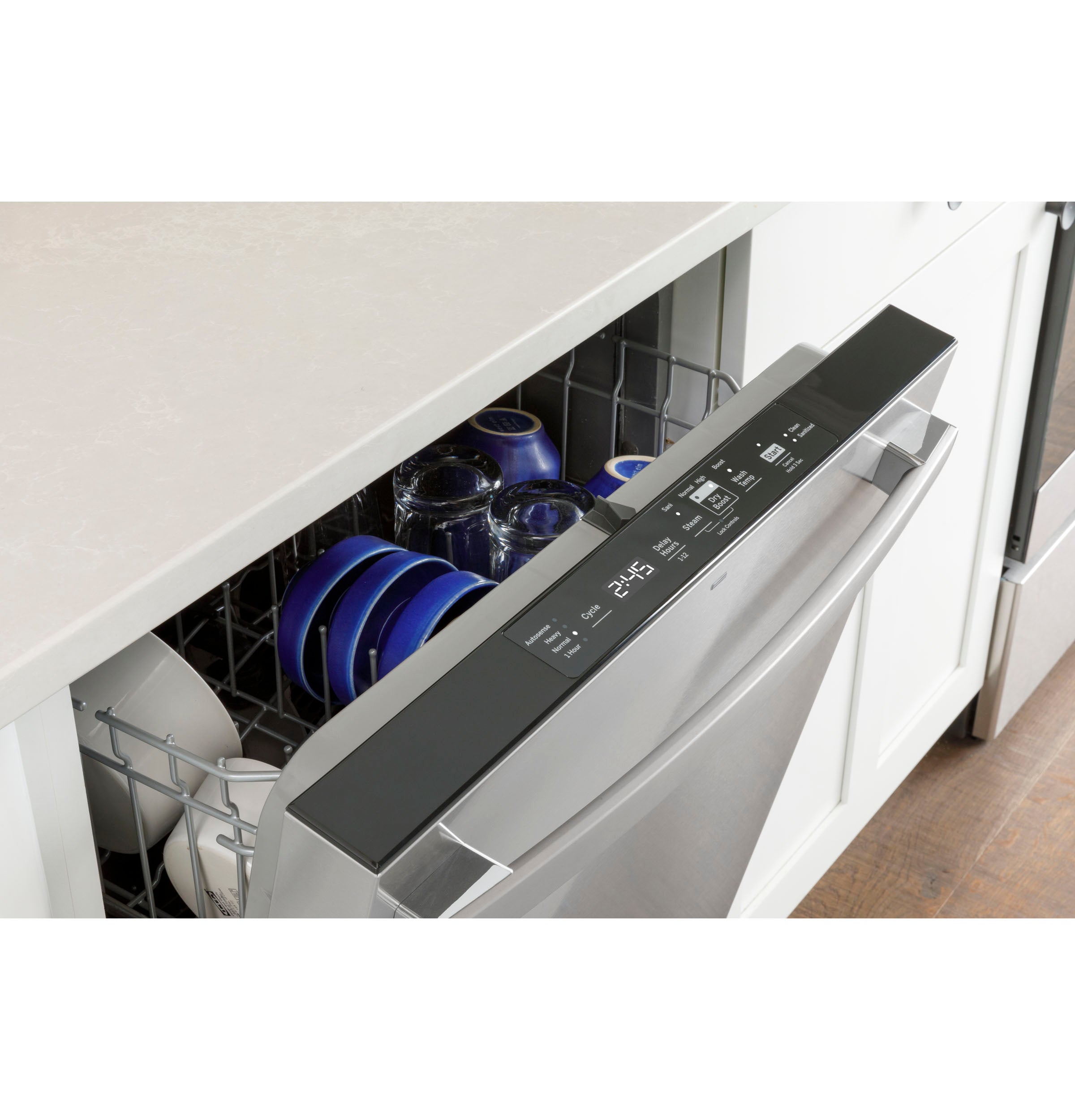 GE STAINLESS STEEL TOP CONTROL DISHWASHER - Pearl Silver - Dishwashers - Additional View 9
