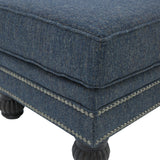 HIGHLINE NAVY OTTOMAN - Additional View 2