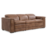 Leilani Brown Leather Power Sofa