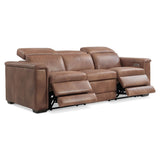 Leilani Brown Leather Power Sofa