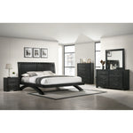 Elements International - Allan Queen Bed - Black - Wood - Beds - Additional View 3