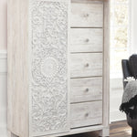 Ashley Furniture - PAXBERRY DRESSING CHEST - White Wood - Chests - Additional View 1