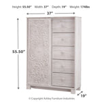 Ashley Furniture - PAXBERRY DRESSING CHEST - White Wood - Chests - Additional View 3