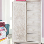 Ashley Furniture - PAXBERRY DRESSING CHEST - White Wood - Chests - Additional View 4
