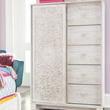 Ashley Furniture - PAXBERRY DRESSING CHEST - White Wood - Chests - Additional View 4