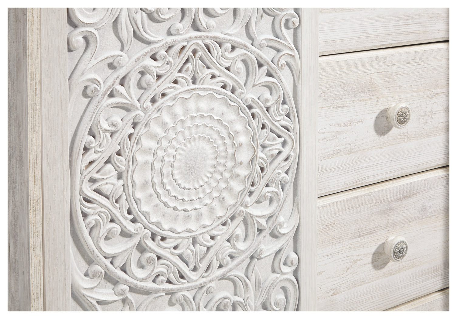 Ashley Furniture - PAXBERRY DRESSING CHEST - White Wood - Chests - Additional View 9