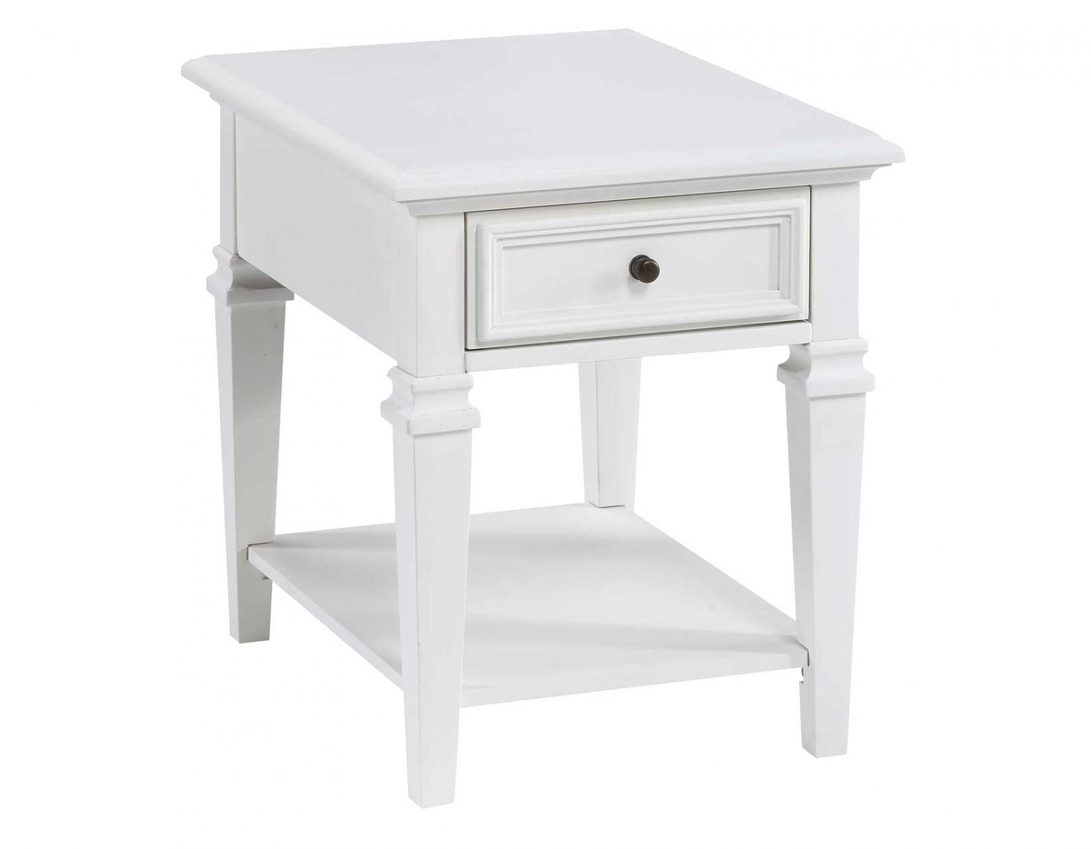 Steve Silver Furniture - CHARLESTOWN END TABLE - White Wood - Tables - Additional View 1