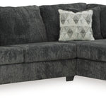 Ashley Furniture - Biddeford 2-Piece Sectional With Raf Corner Chaise - Ebony - Black Fabric - Sectionals