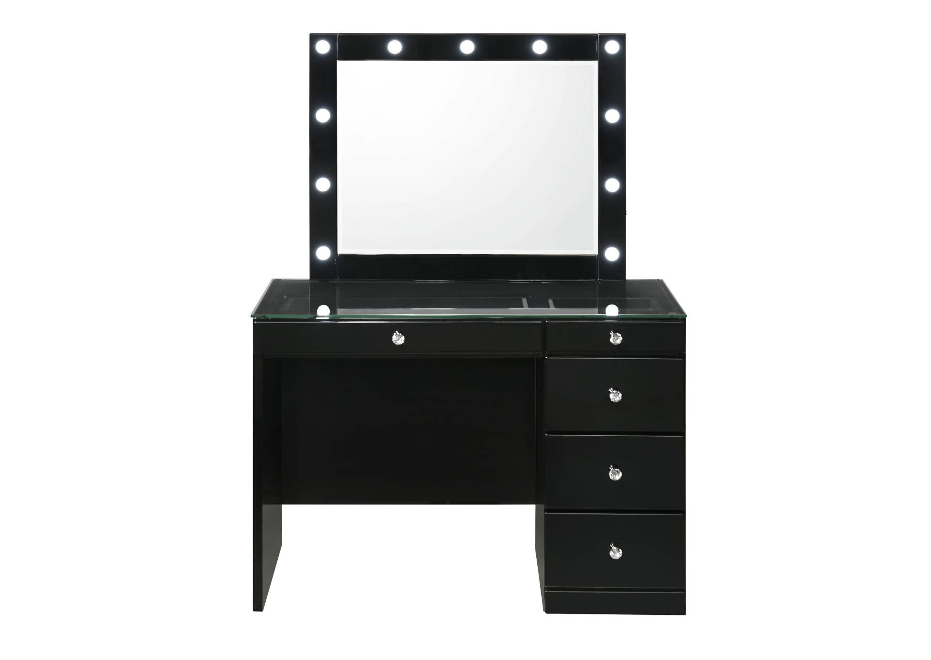 MORGAN BLACK VANITY WITH LED MIRROR