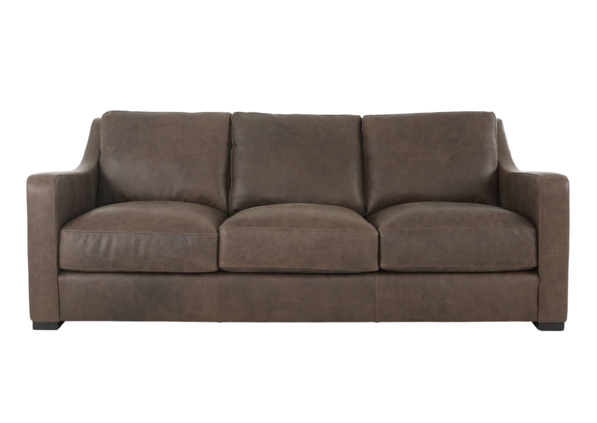 BONAVENTURA WALNUT LEATHER SOFA