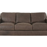 BONAVENTURA WALNUT LEATHER SOFA