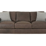 BONAVENTURA WALNUT LEATHER SOFA - Additional View 1