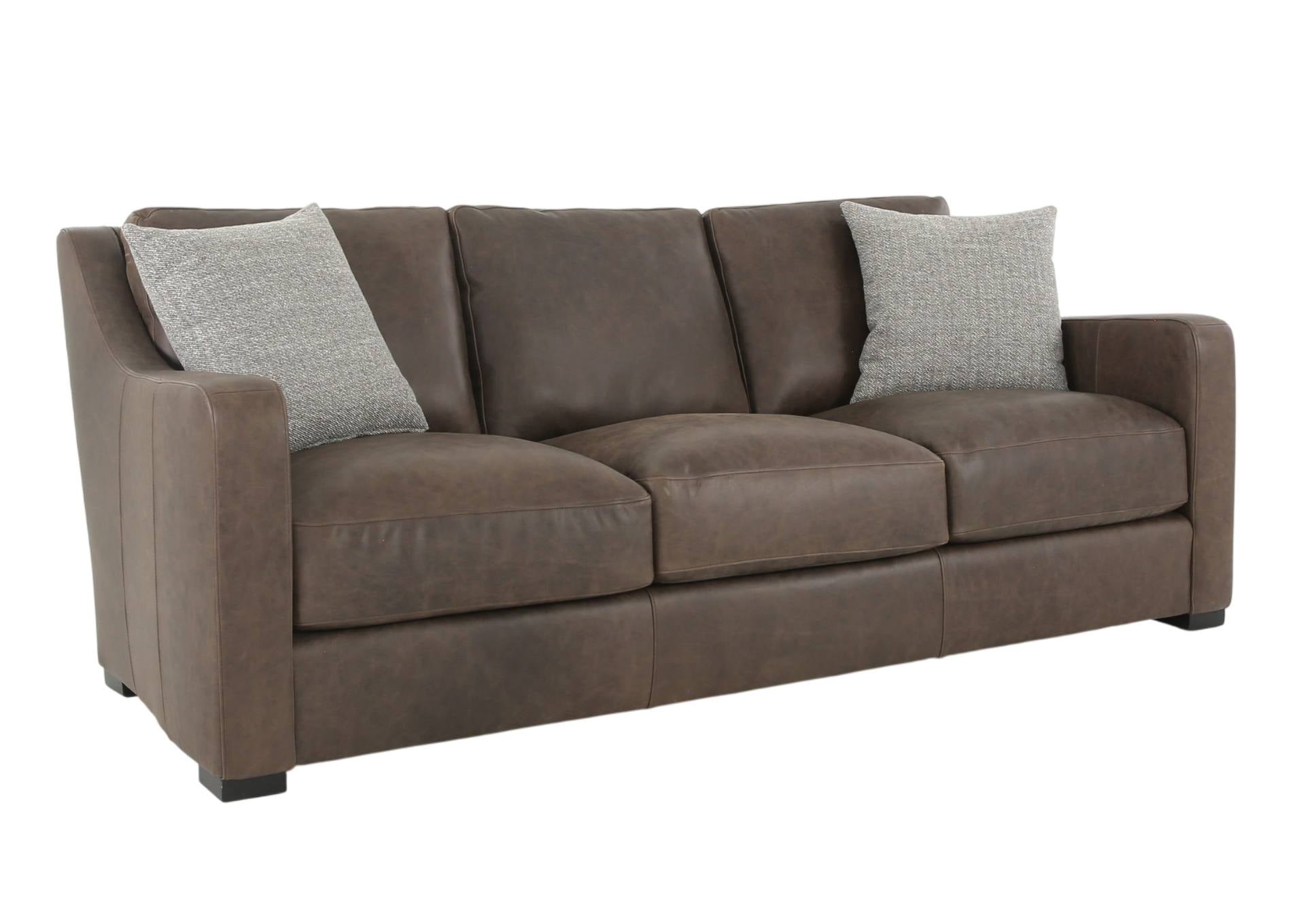 BONAVENTURA WALNUT LEATHER SOFA - Additional View 3