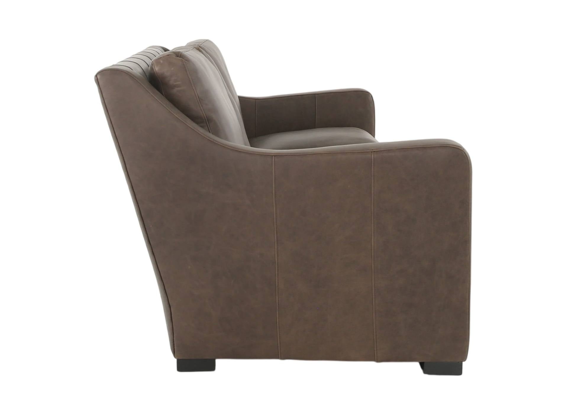 BONAVENTURA WALNUT LEATHER SOFA - Additional View 4