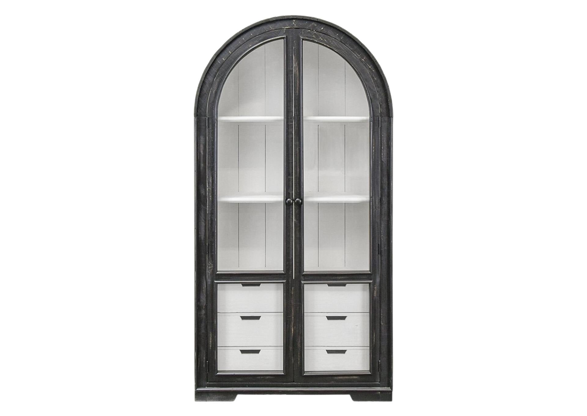 Julia Curved Hutch - Black/White