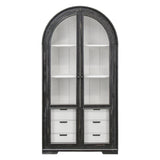 Julia Curved Hutch - Black/White