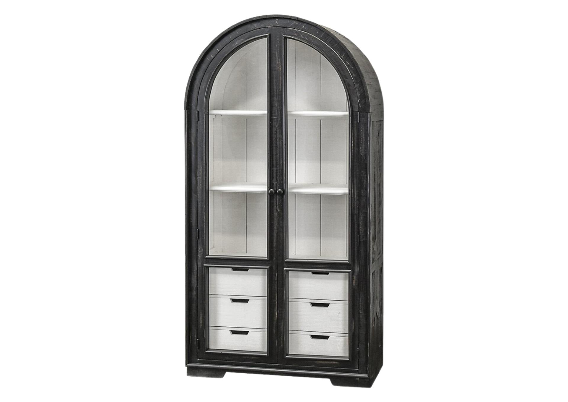 Julia Curved Hutch - Black/White - Additional View 1