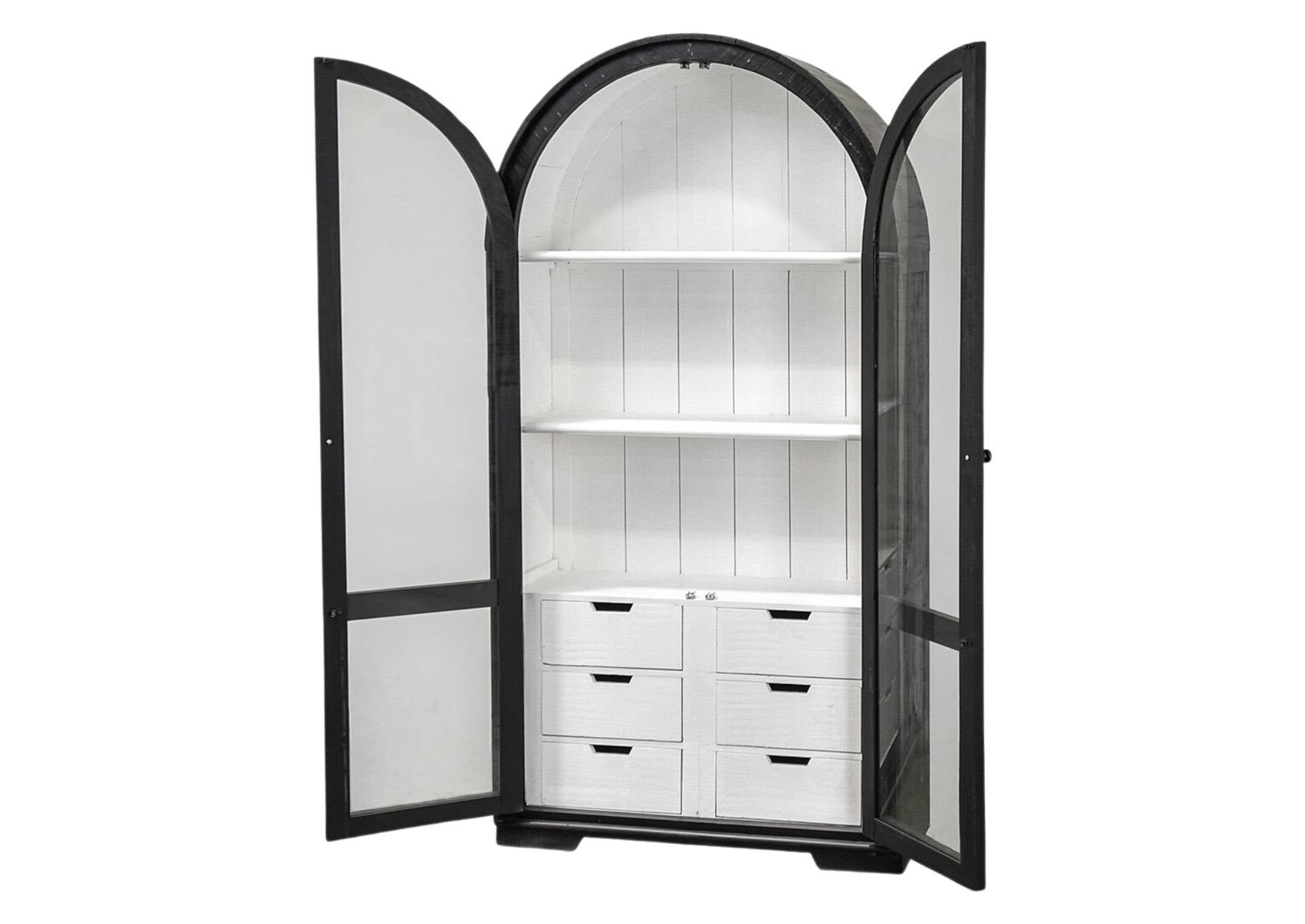 Julia Curved Hutch - Black/White - Additional View 2