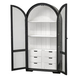 Julia Curved Hutch - Black/White - Additional View 2