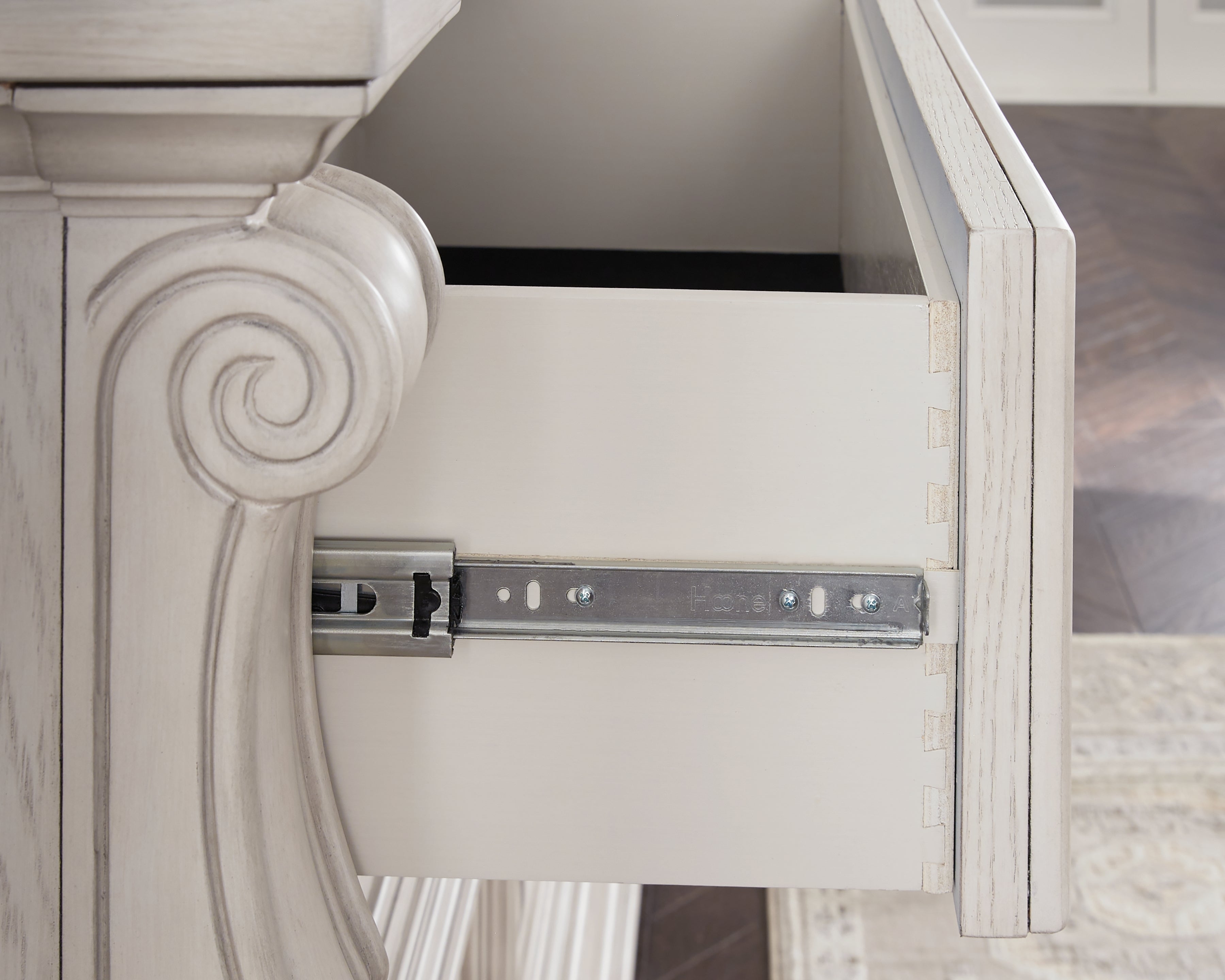 Ashley Furniture - ANDONHALL DRESSER - Light Gray Wood - Dresser & Mirror - Additional View 5