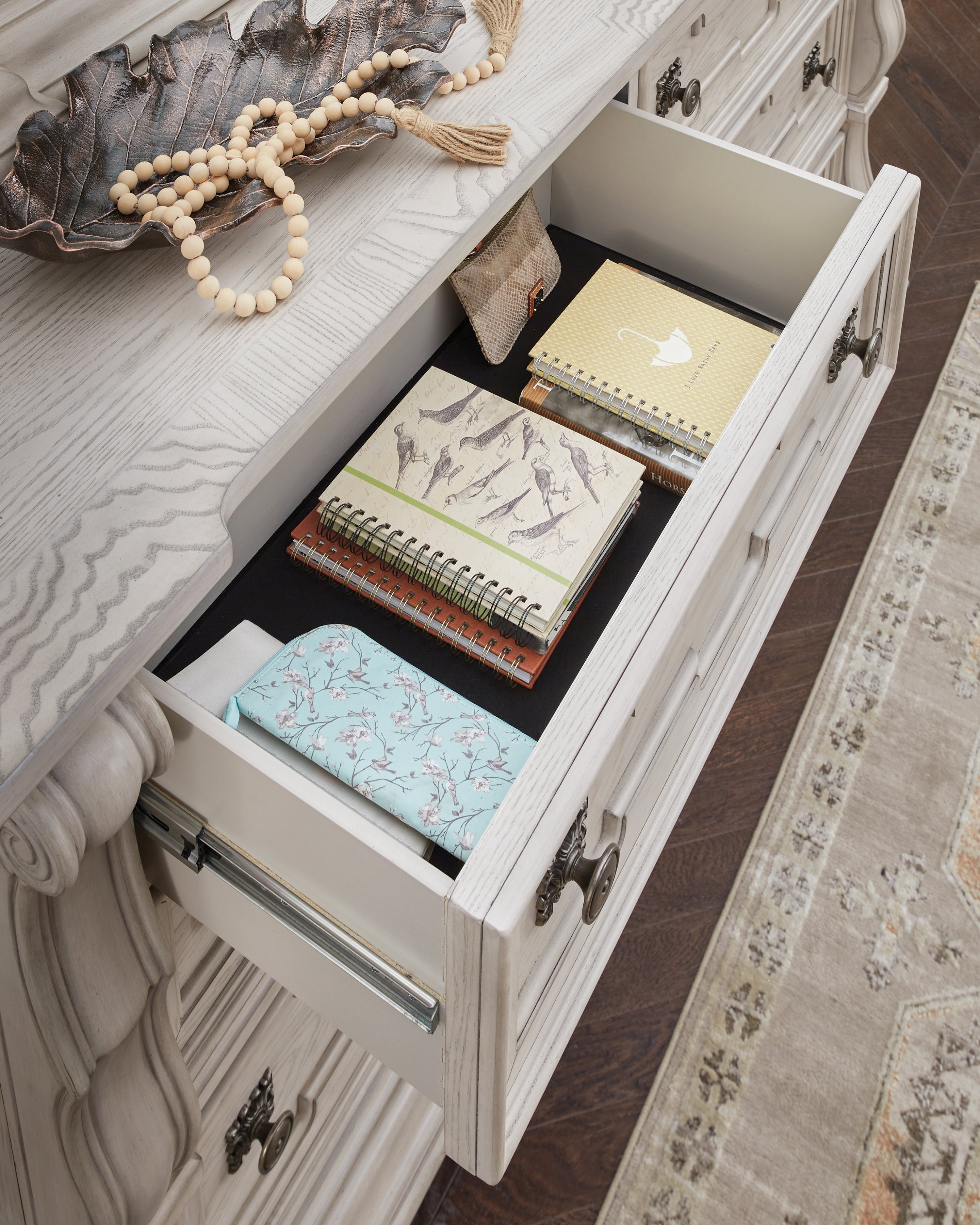 Ashley Furniture - ANDONHALL DRESSER - Light Gray Wood - Dresser & Mirror - Additional View 6