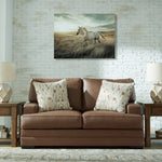 Ashley Furniture - VILLACOURT CARAMEL LOVESEAT - Light Brown Faux Leather - Loveseats - Additional View 1