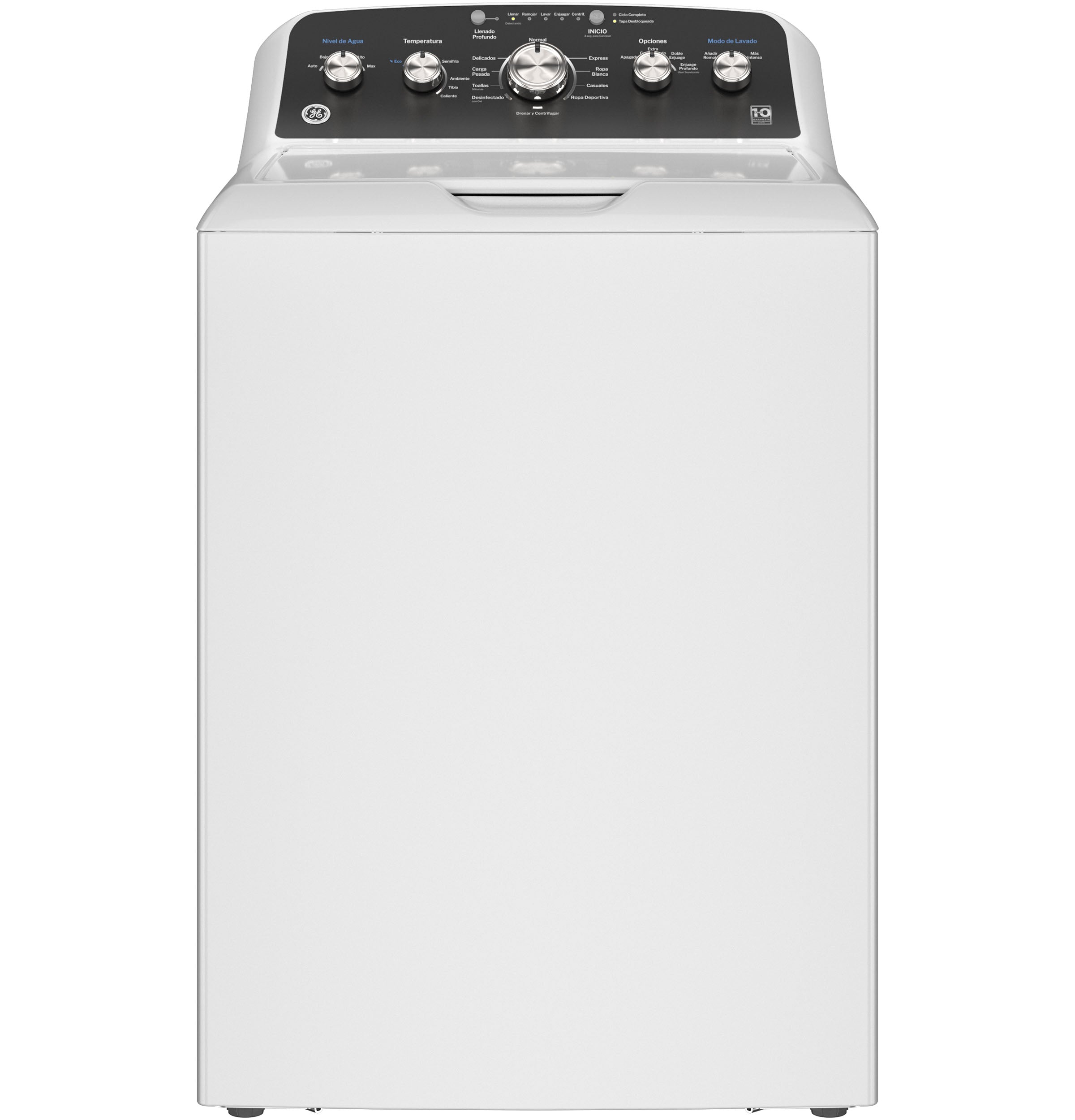 GE WHITE TOP LOAD 4.5CU WASHER WITH SPANISH PANEL - Washers - Additional View 1