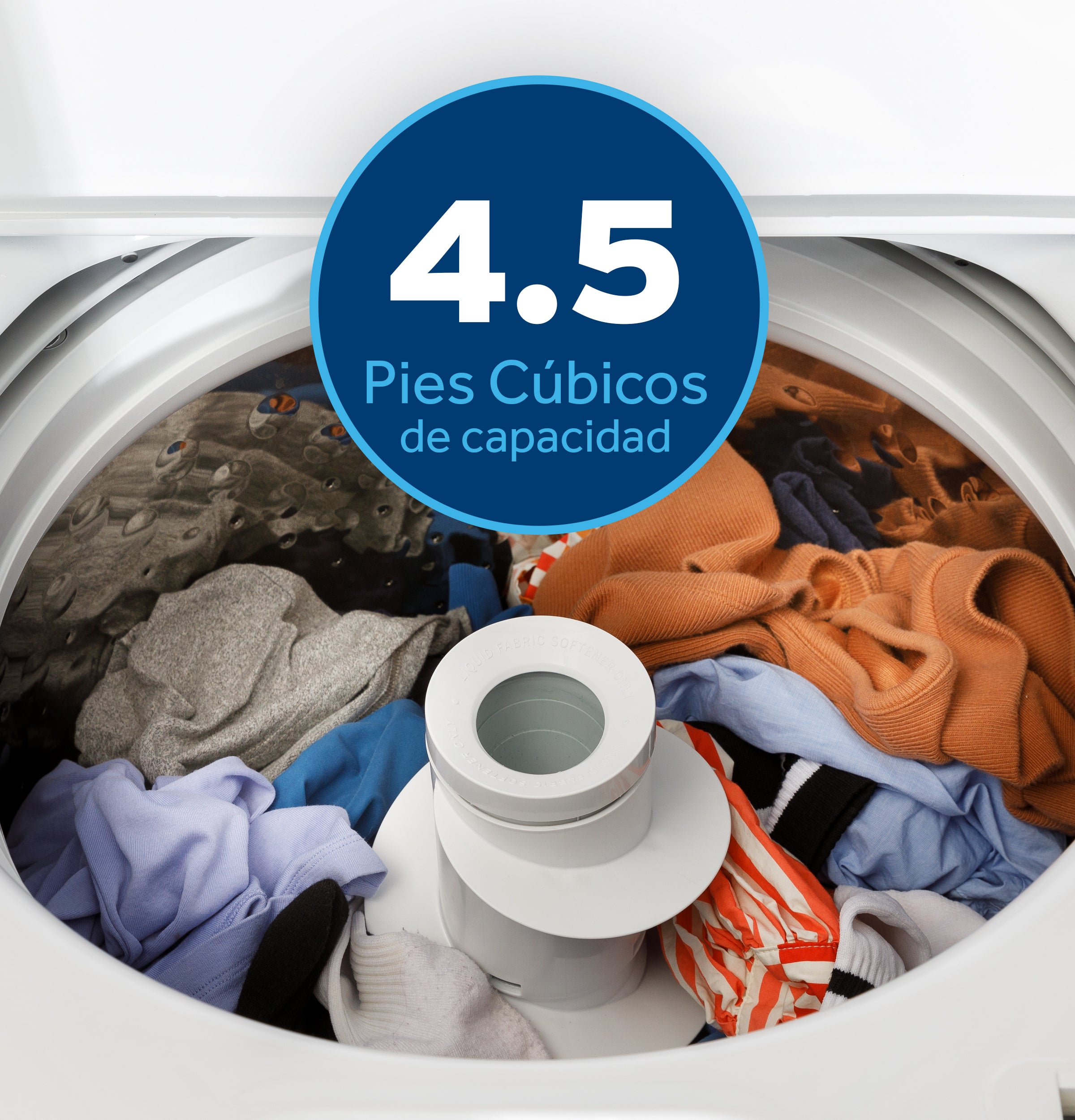 GE WHITE TOP LOAD 4.5CU WASHER WITH SPANISH PANEL - Washers - Additional View 9