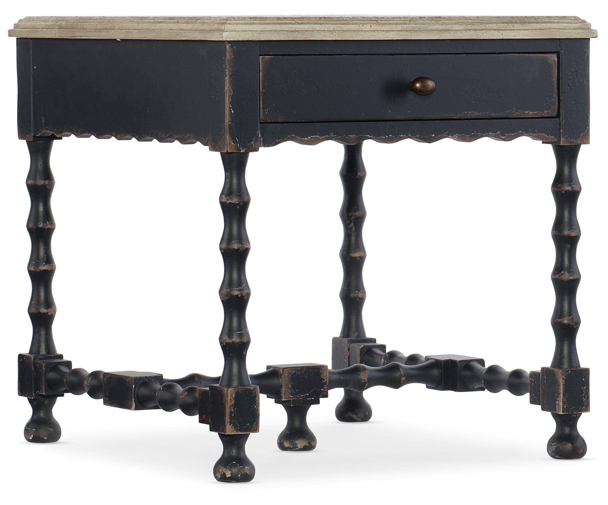 Hooker Furnishings - CIAO BELLA END TABLE - Light Brown|Black Wood - Tables