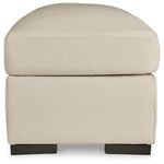 Ashley Furniture - TRESURE TROVE ALMOND OTTOMAN - White Leather Match - Ottomans - Additional View 3